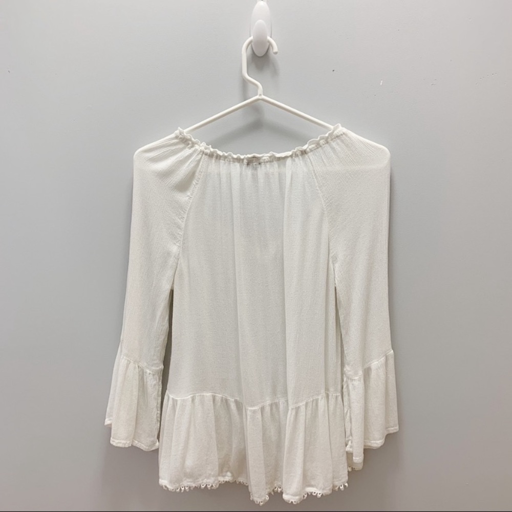 AERIE white long sleeve blouse